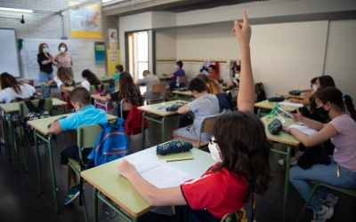 Una aula sabadellenca els primers dies de curs | Roger Benet